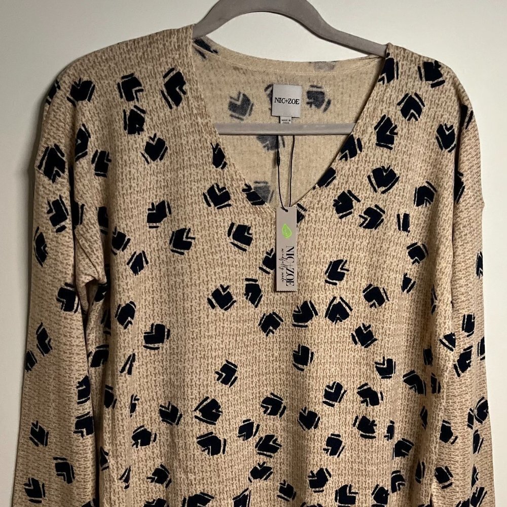 NIC & ZOE Mosaic Blues Sweater Size M - Picture 5 of 9
